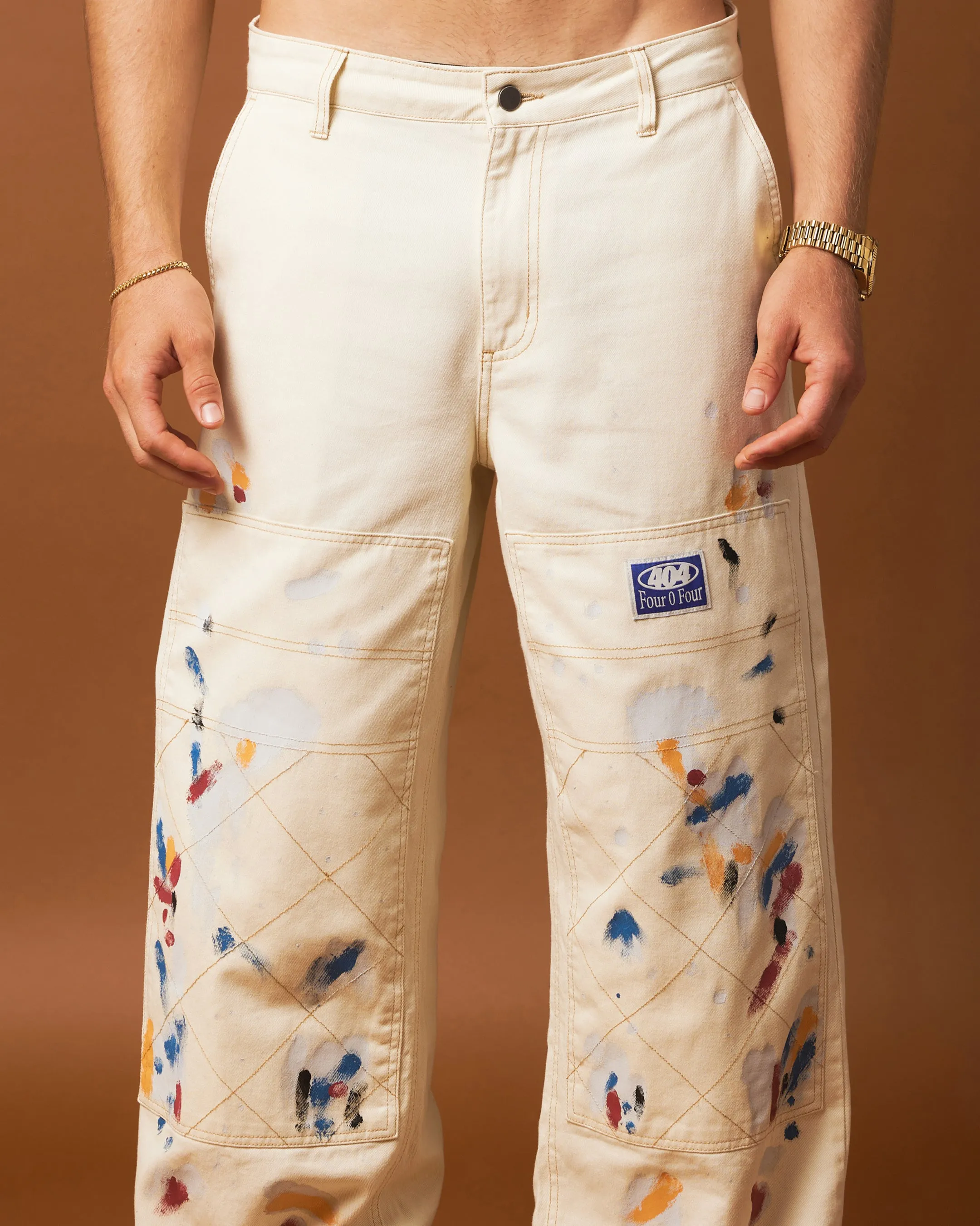 404 Painter Double Knee Pants Off White