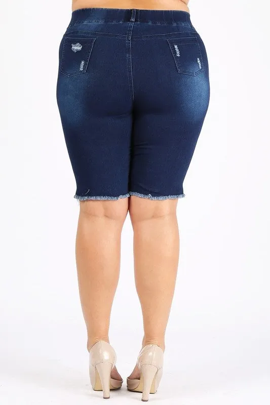 4X/5X-5X/6X Plus Size Jeggings Bermuda Pants