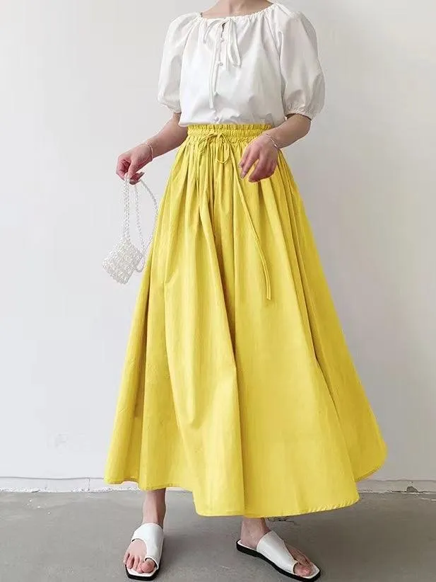 7 Color Flared Pleated Colorful Skirt