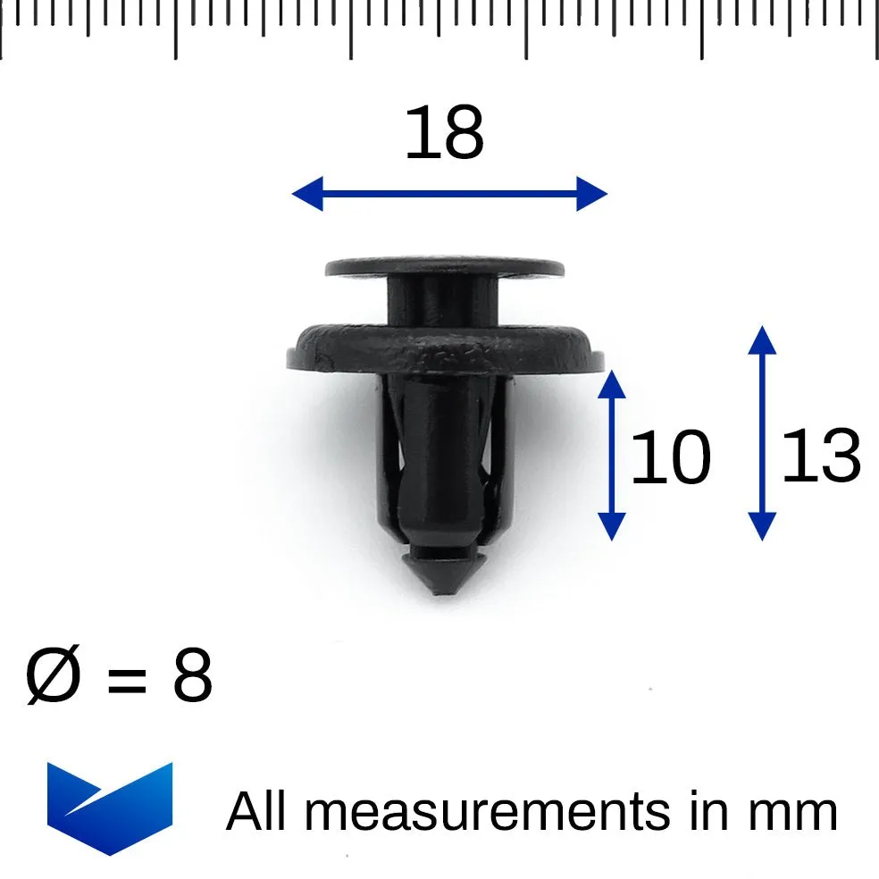 8mm Plastic Expanding Rivet, Peugeot 6822N3