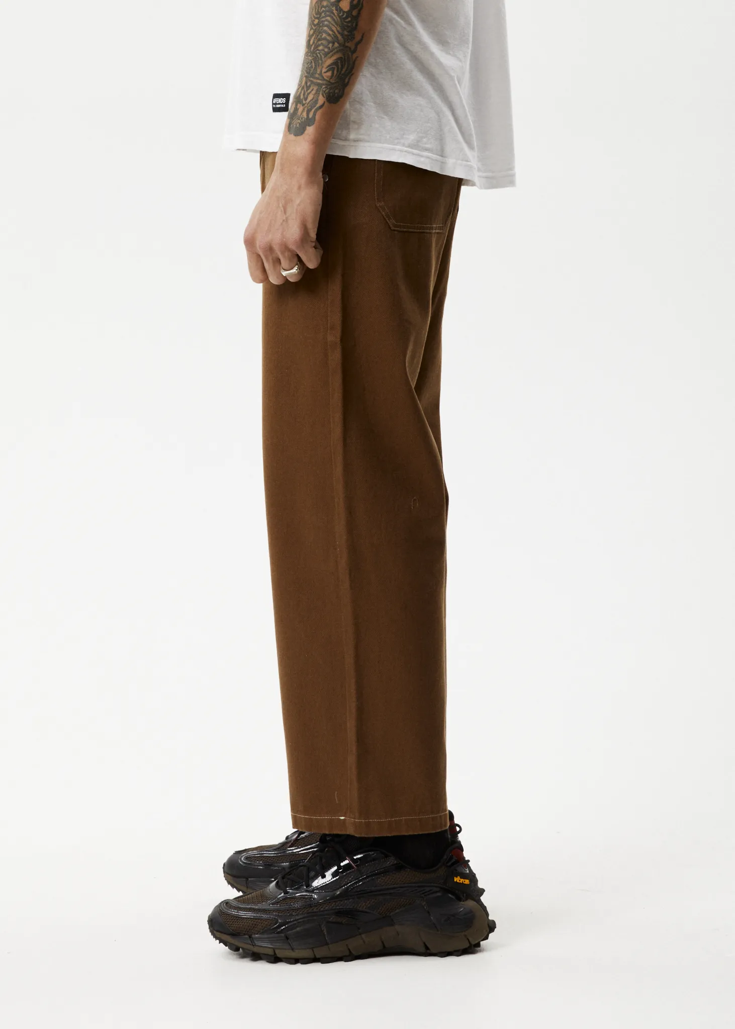 AFENDS Mens Pablo - Baggy Pants - Toffee