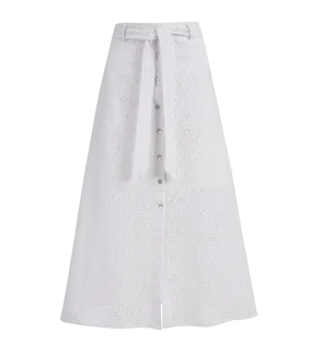 Aria Midi Broderie Skirt