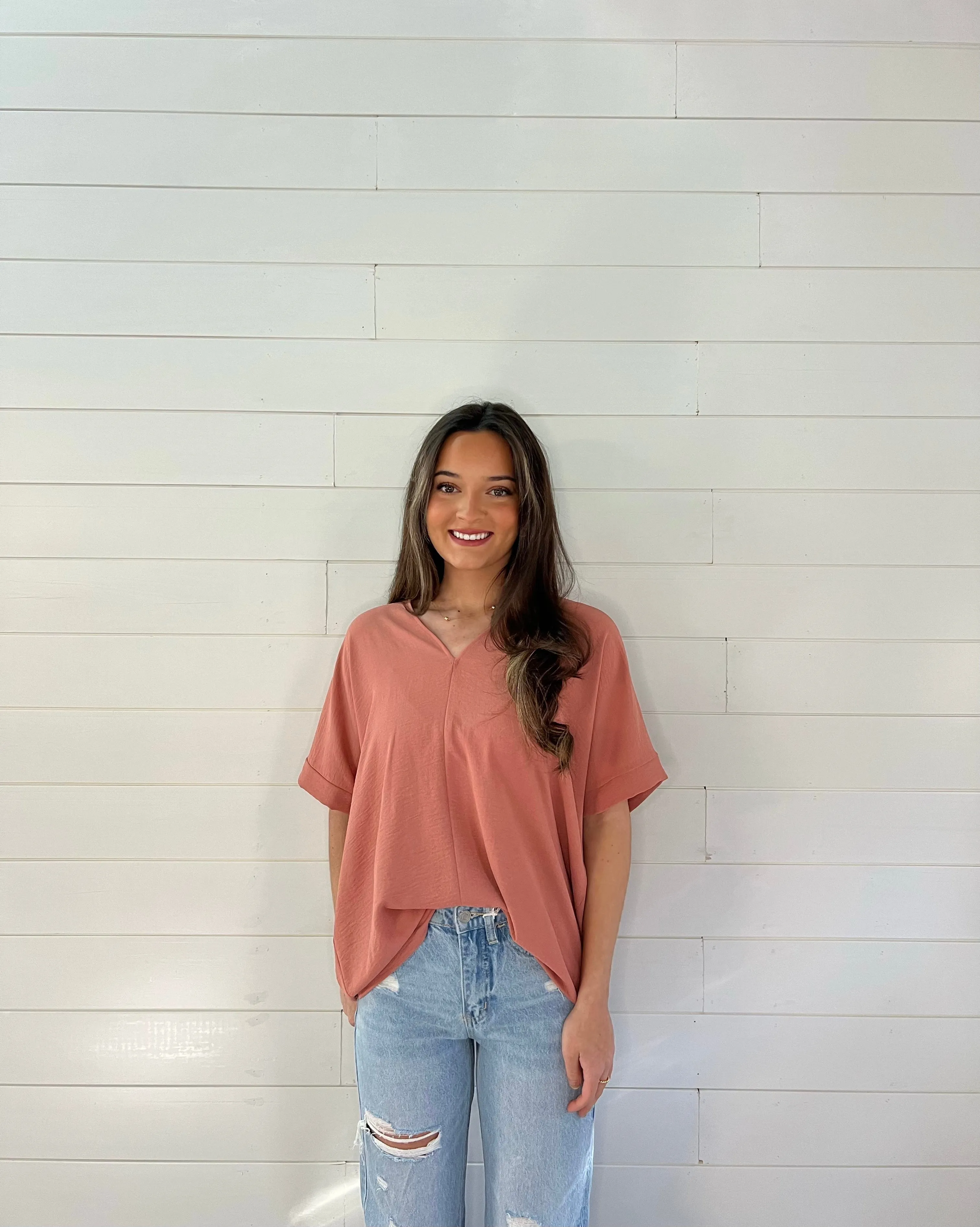 Basic Blaire Top in Mauve