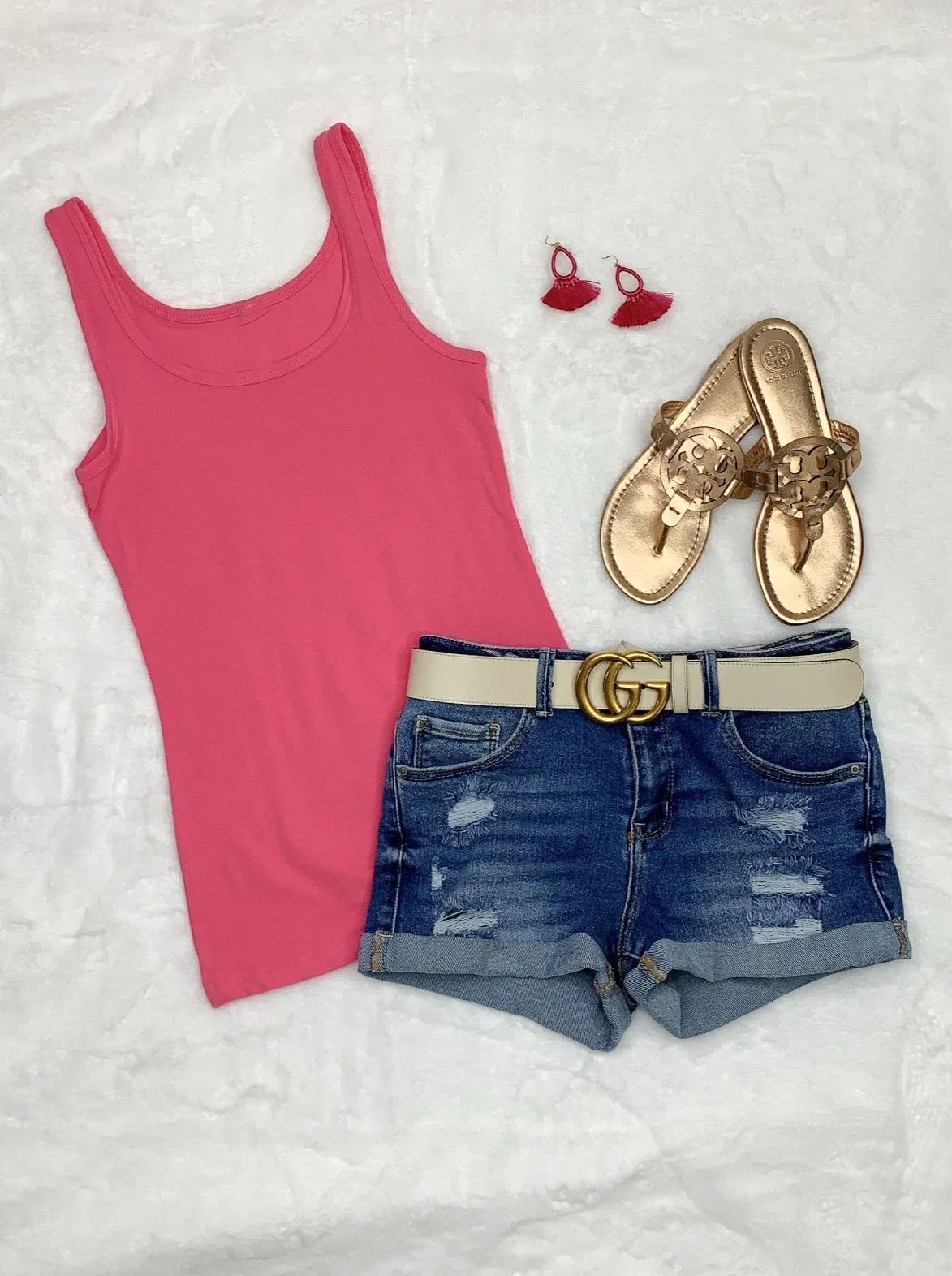 Basic Scoop Tank - Pink