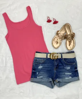 Basic Scoop Tank - Pink