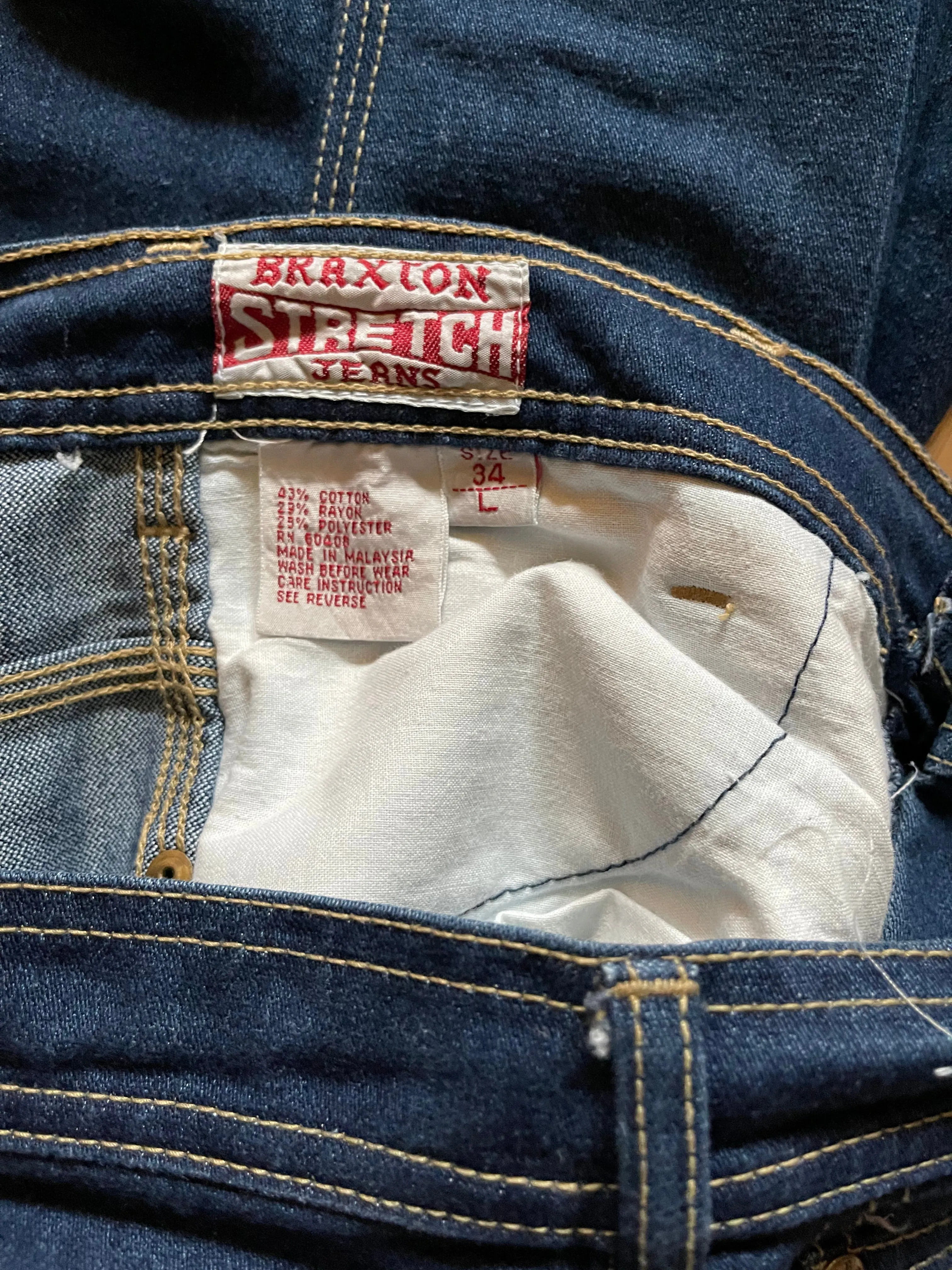 Blue Jeans Vintage Braxton Stretch Size 32L