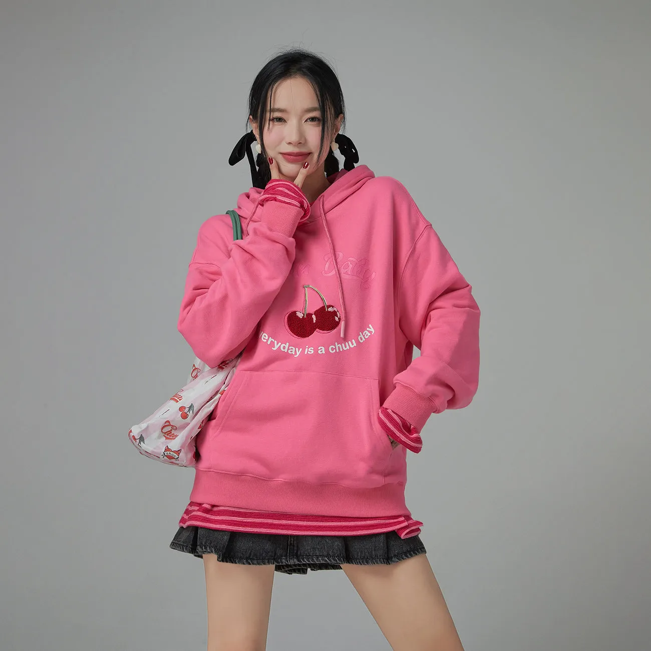 Cherry Loose Fit Hoodie