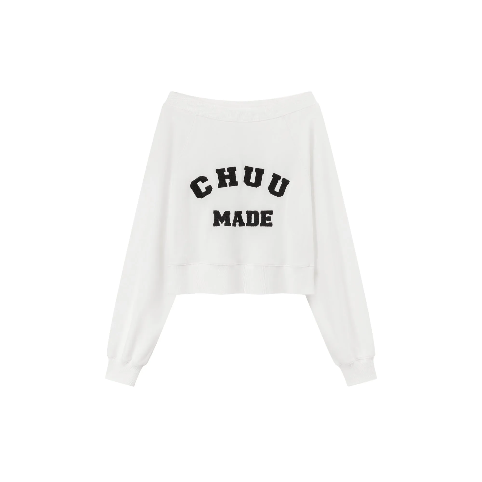 Chuu Made Off The Shoulders Loose Sweatshirt