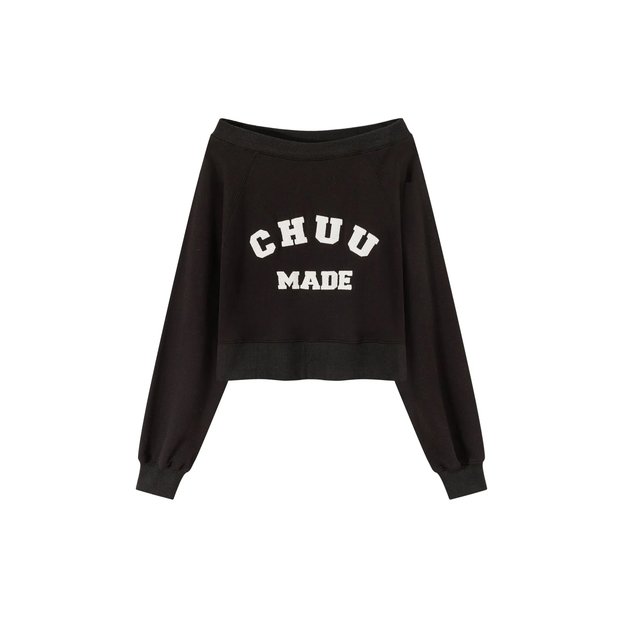 Chuu Made Off The Shoulders Loose Sweatshirt