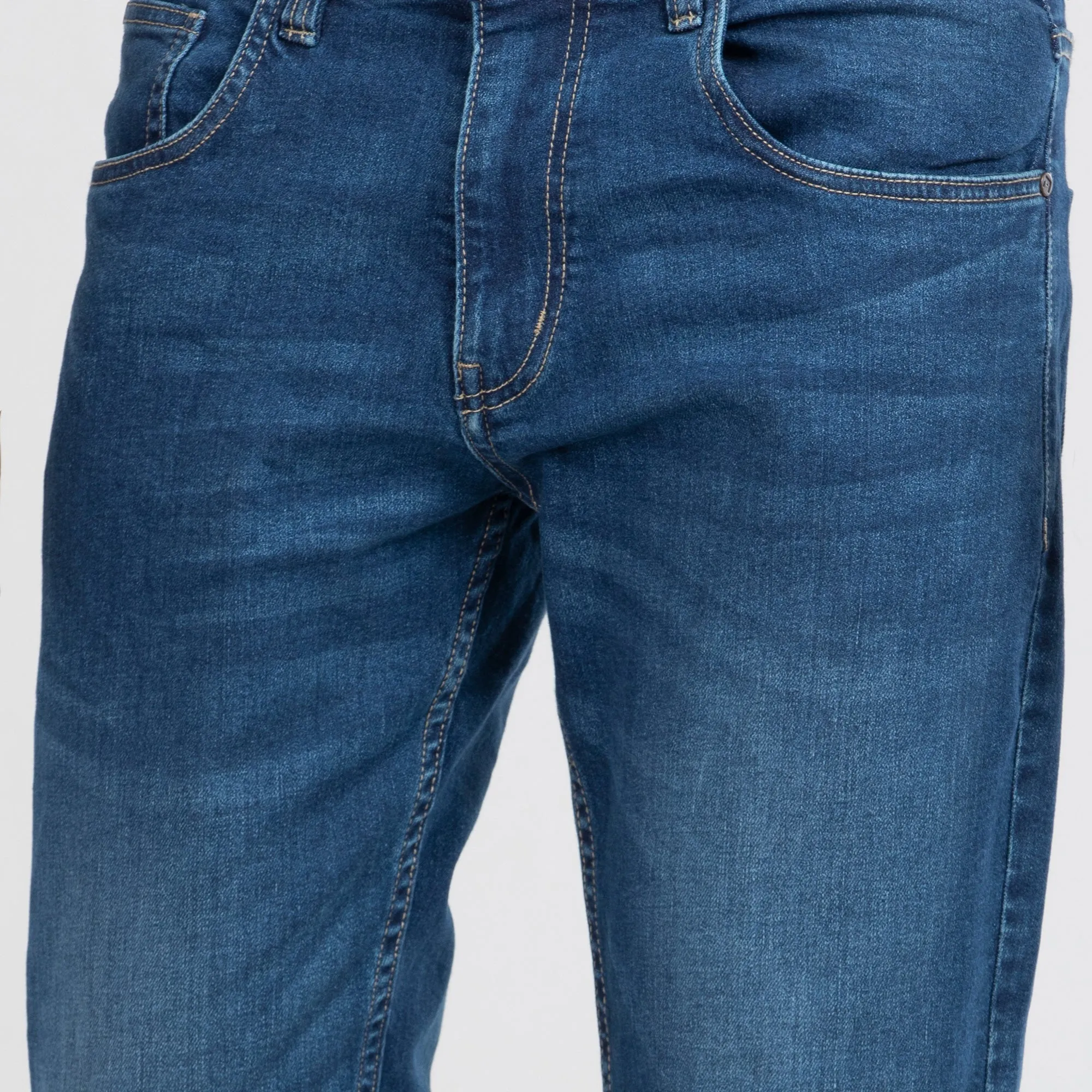 Comfort Stretch Semi Fit Jeans - Dark Blue