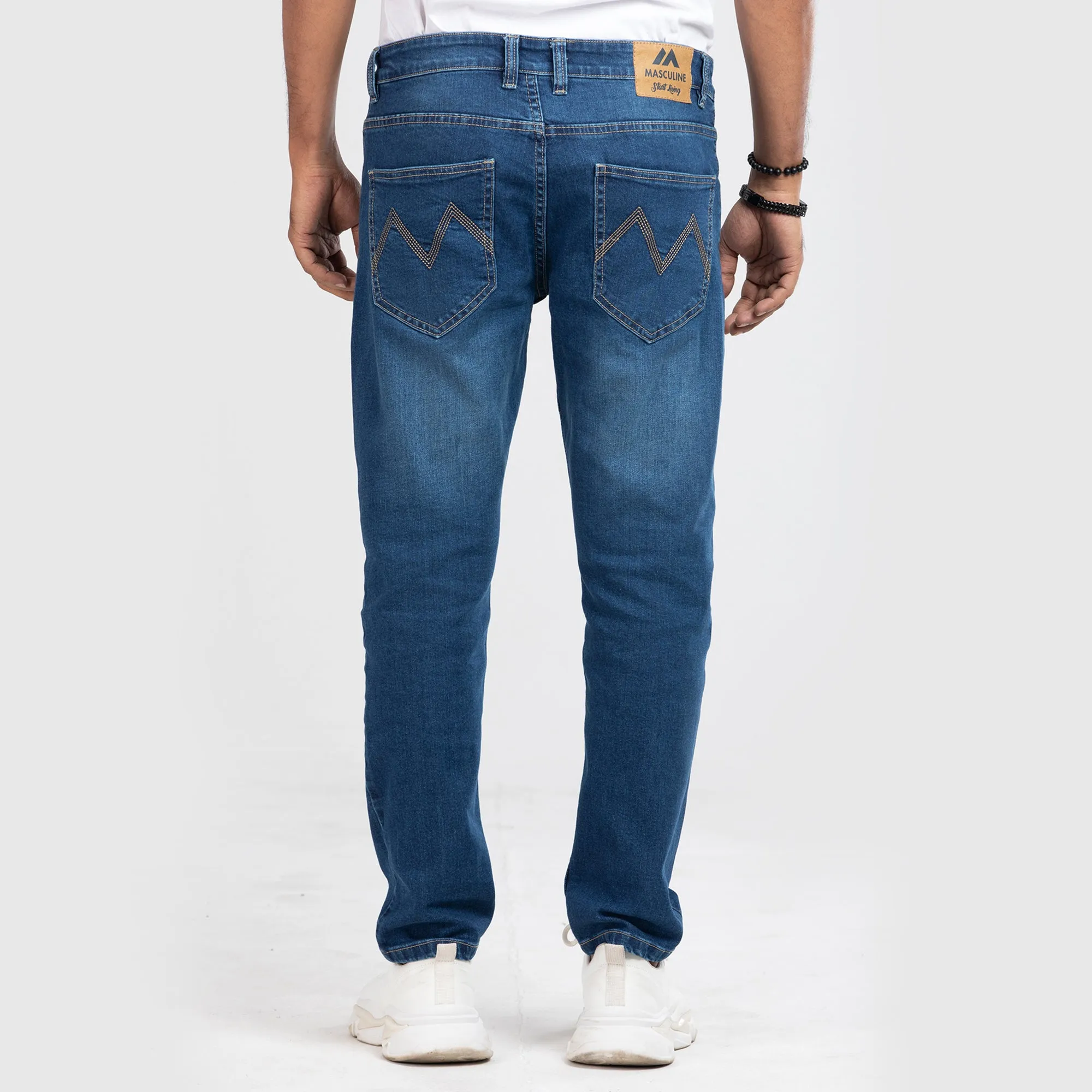 Comfort Stretch Semi Fit Jeans - Dark Blue