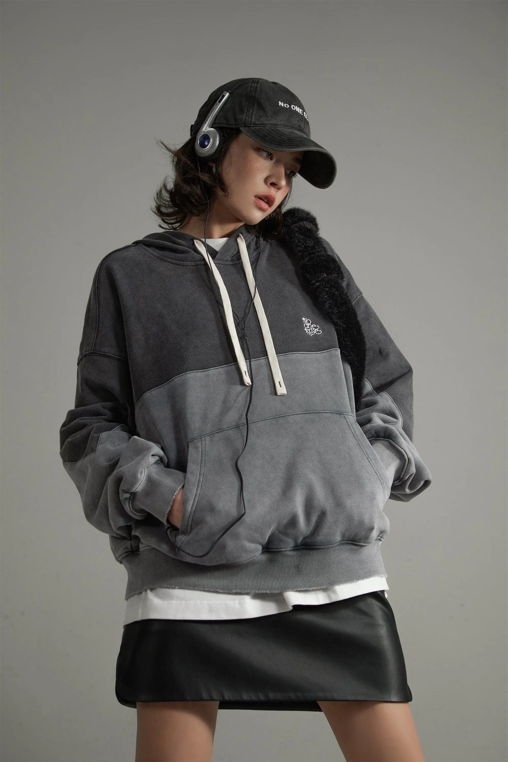 Cotton Color Loose Fit Hoodie