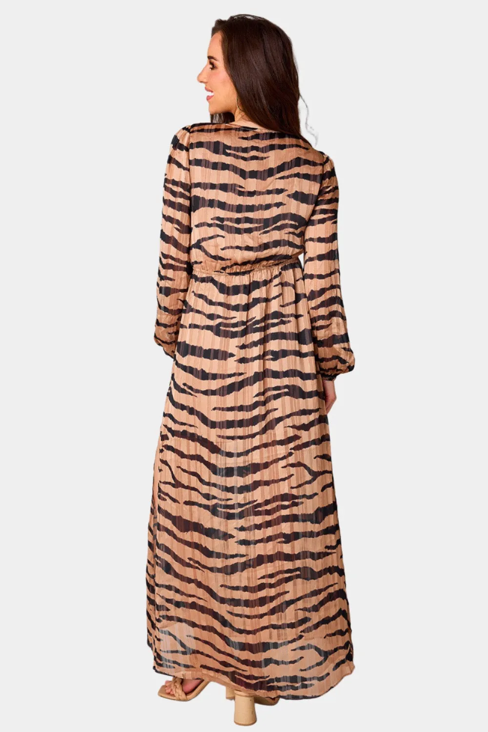 Desirae Long Sleeve Maxi Dress - Stampede