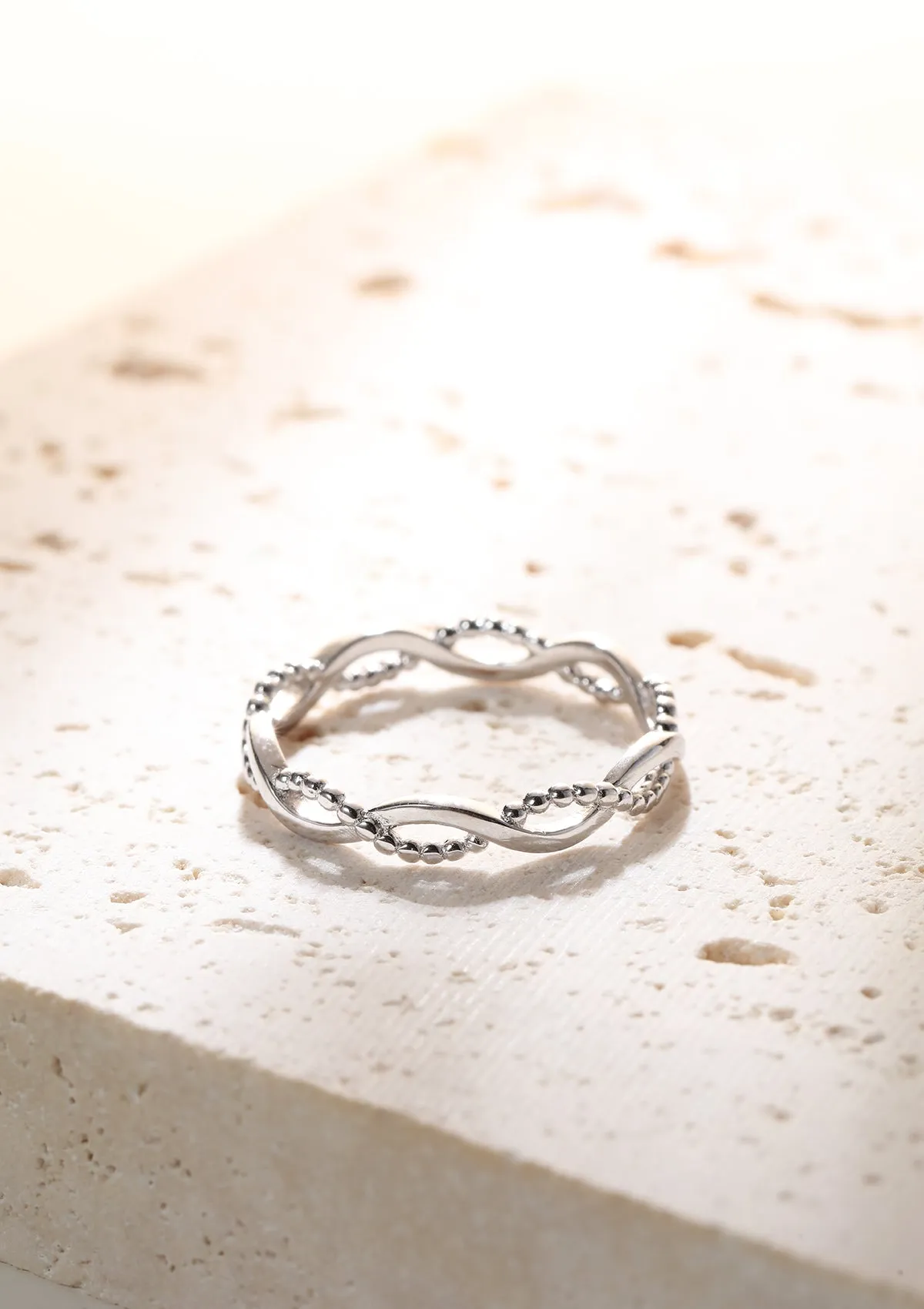 Double Helix Ring Sterling Silver