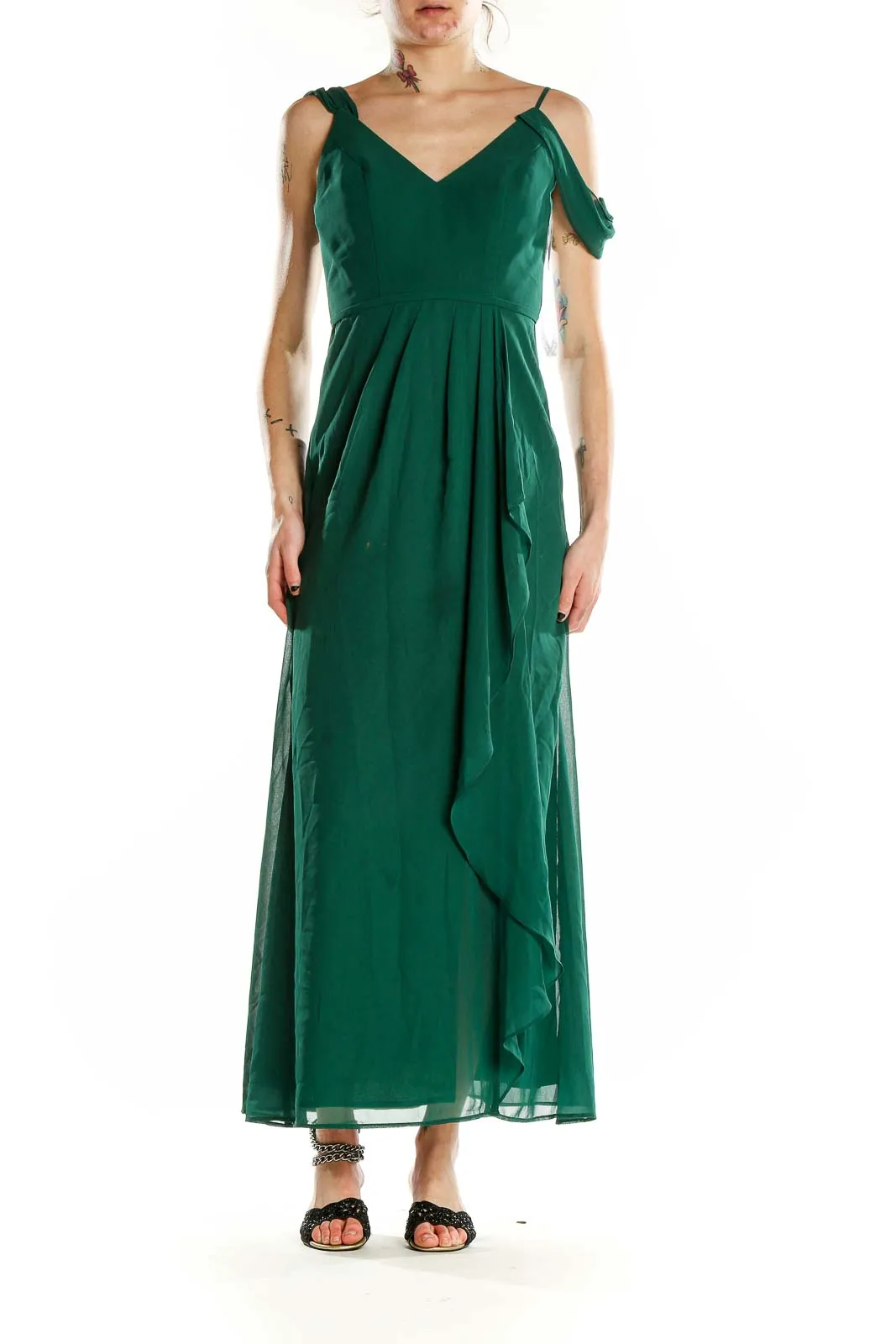 Emerald Green Flowy Maxi Dress