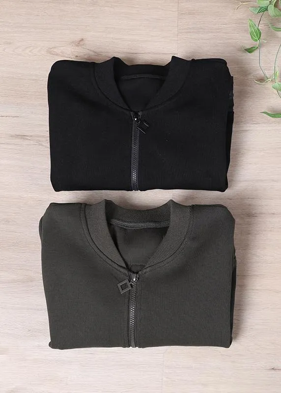 French Chocolate Pockets Spring Hoodies Outwear