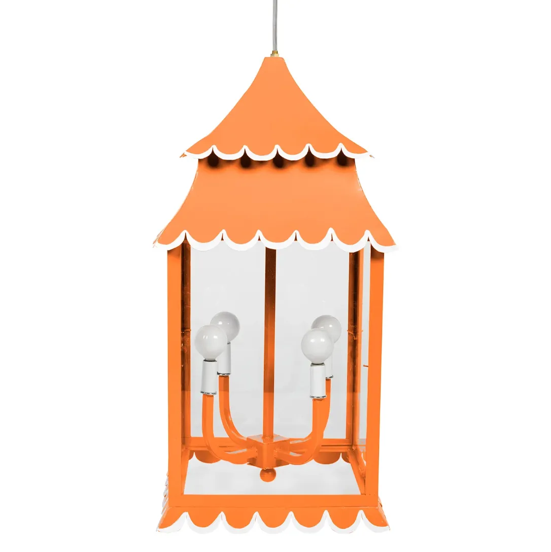 Girly Hanging Lantern in Pumpkin