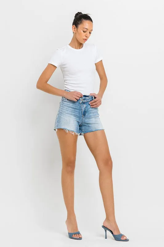 High Rise Criss Cross Shorts