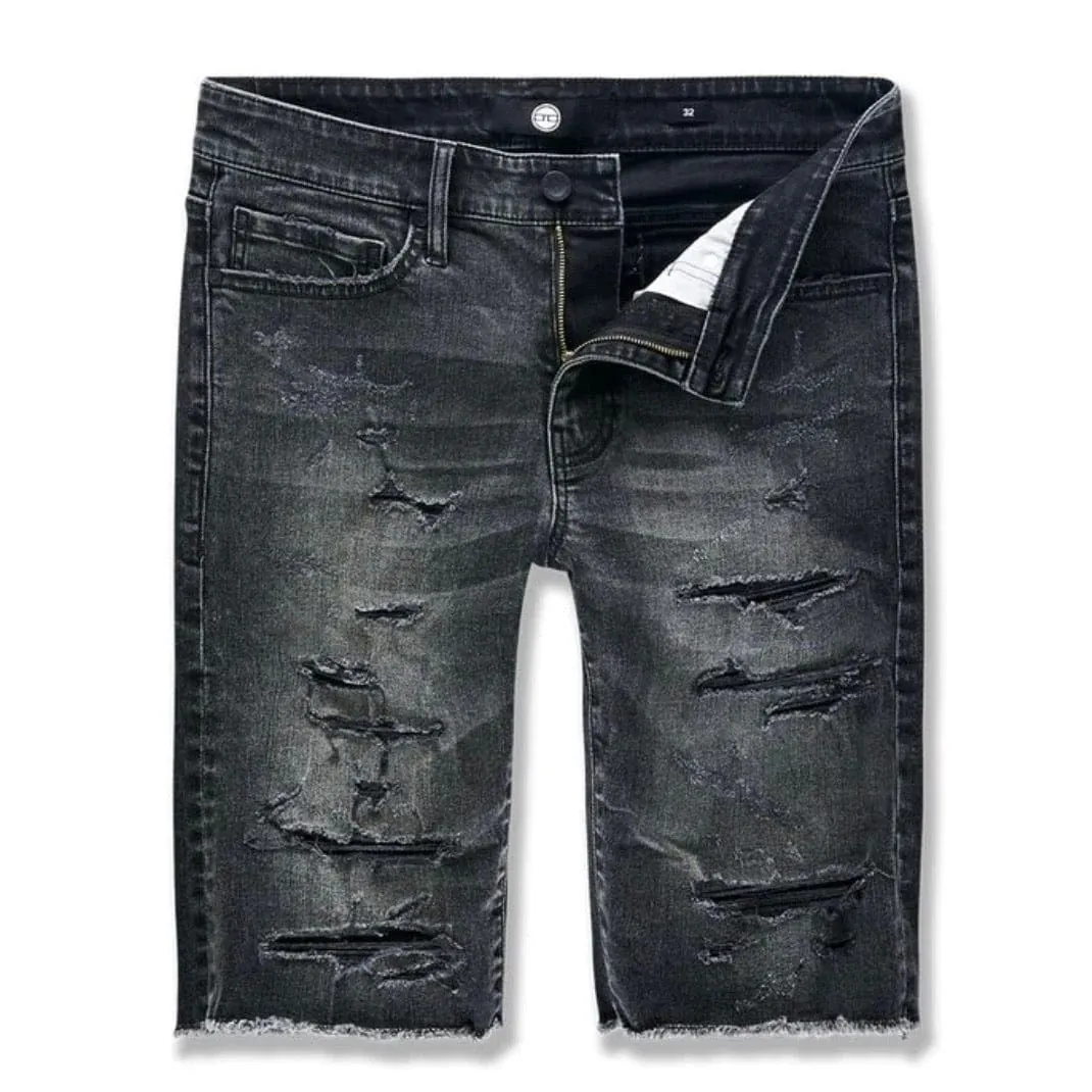 Jordan Craig Ripped Men's Jean Shorts Black Shadow