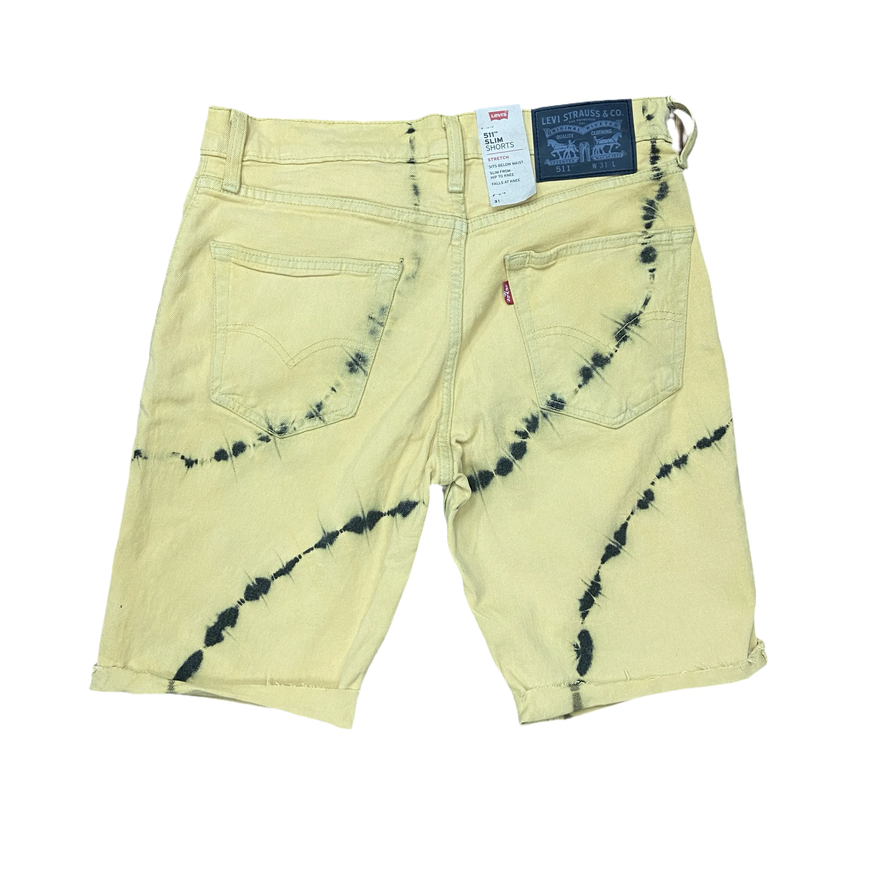 Levis Strauss & Co 511 SLIM JEANS SHORTS Men’s -YELLOW BLACK