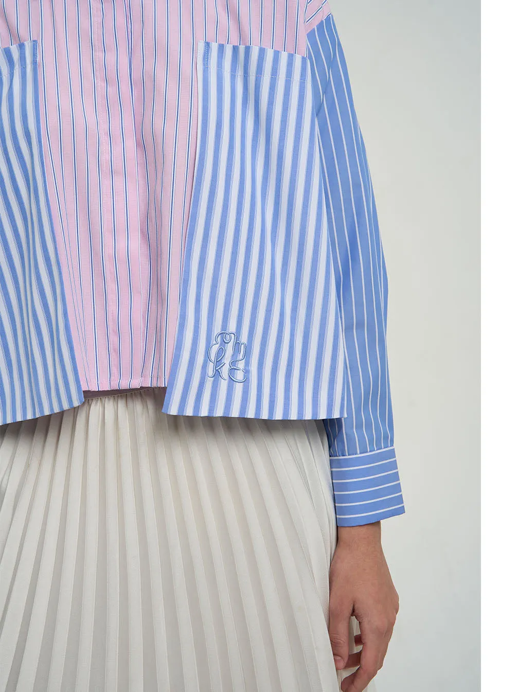 LILIANE BOXY TOP PINK BLUE