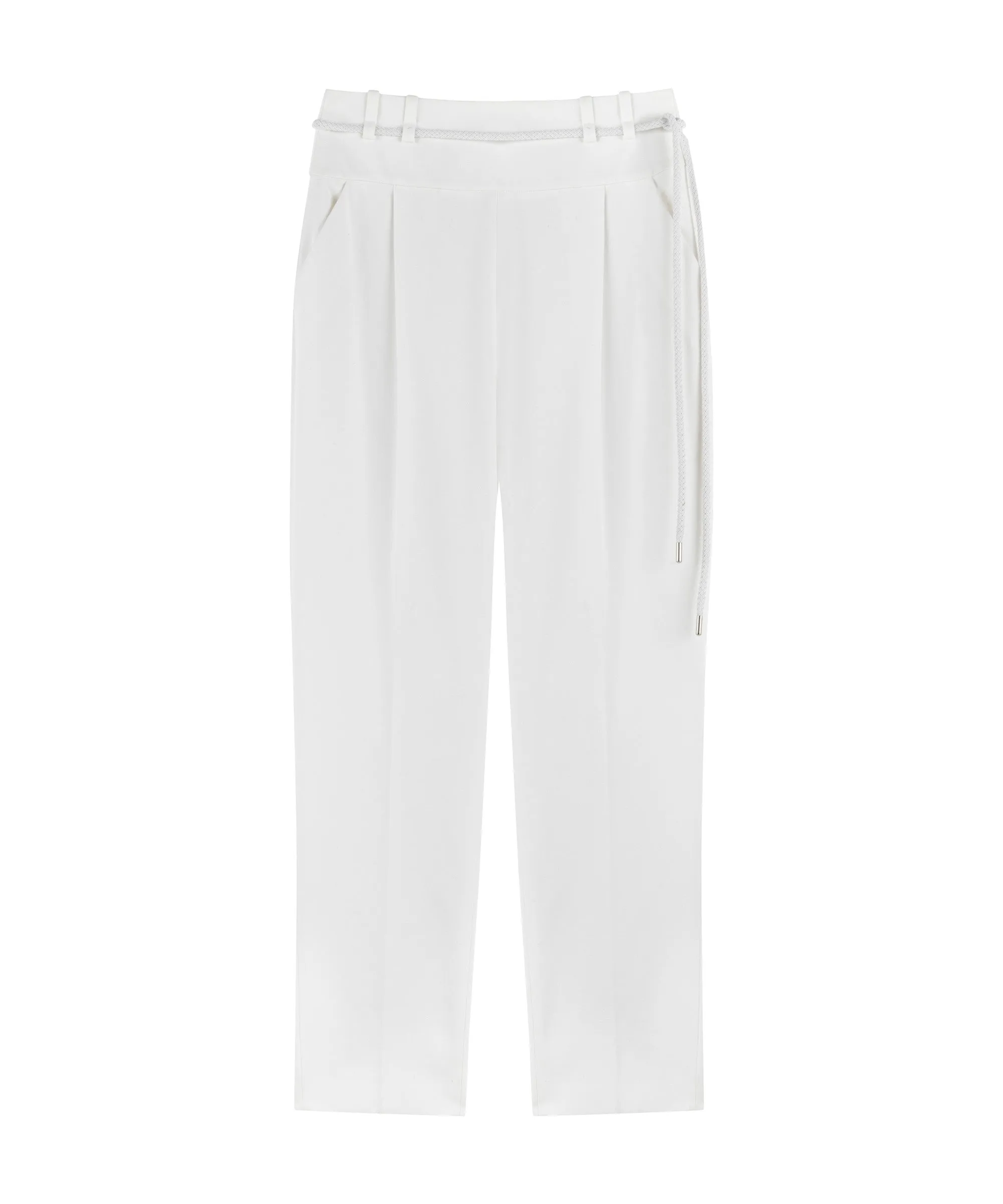 Machka Trousers With Rope Belt White