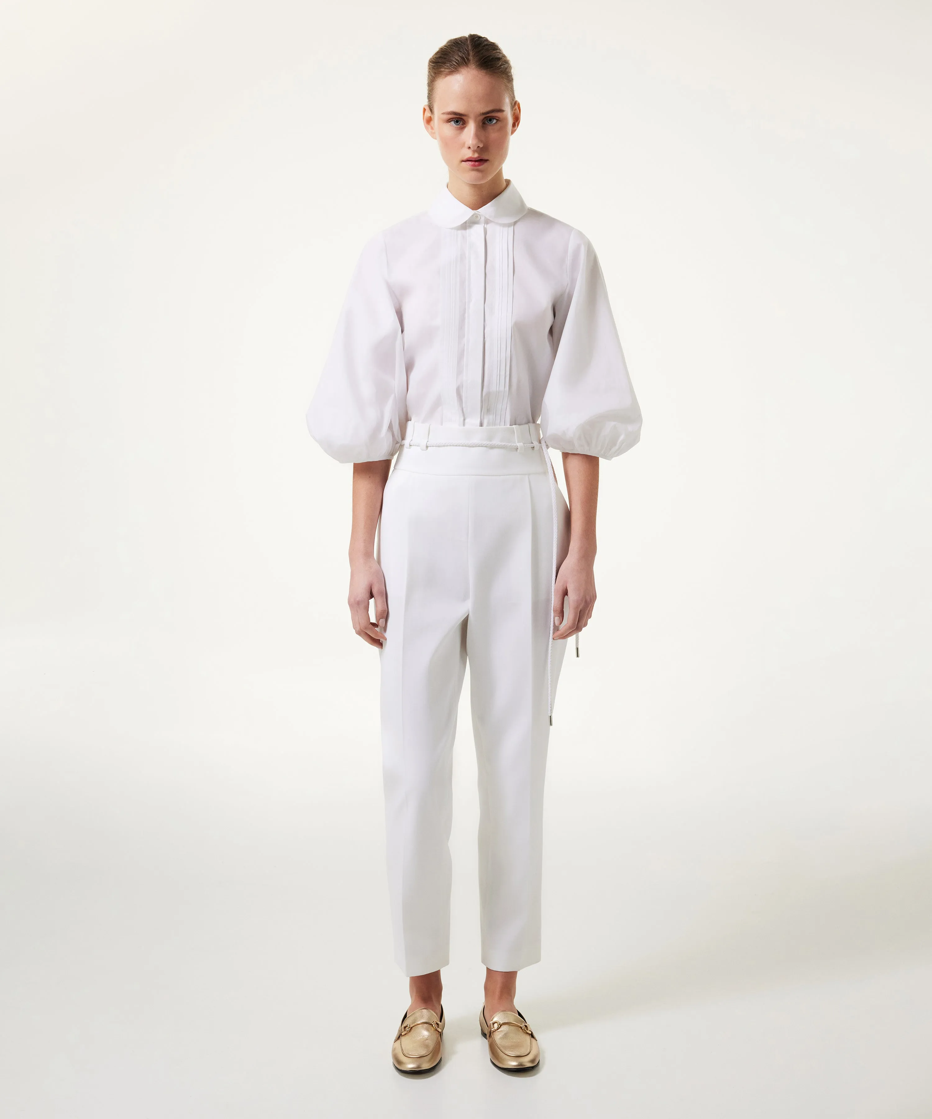 Machka Trousers With Rope Belt White