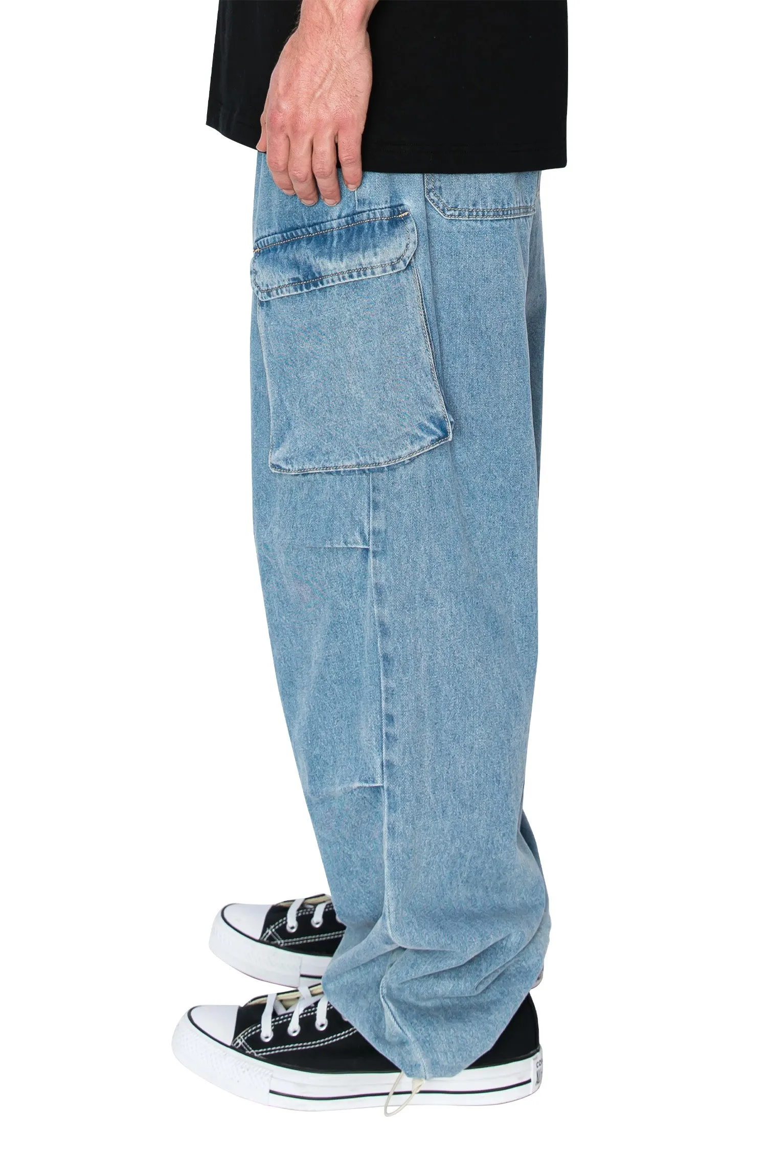 Men's Parachute Baggy Cargo Jogger Pants