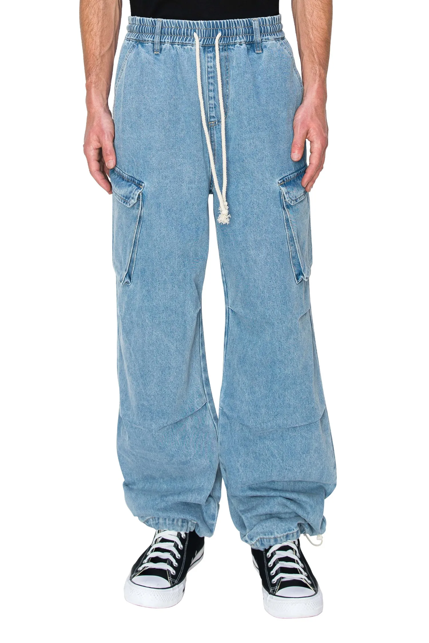 Men's Parachute Baggy Cargo Jogger Pants