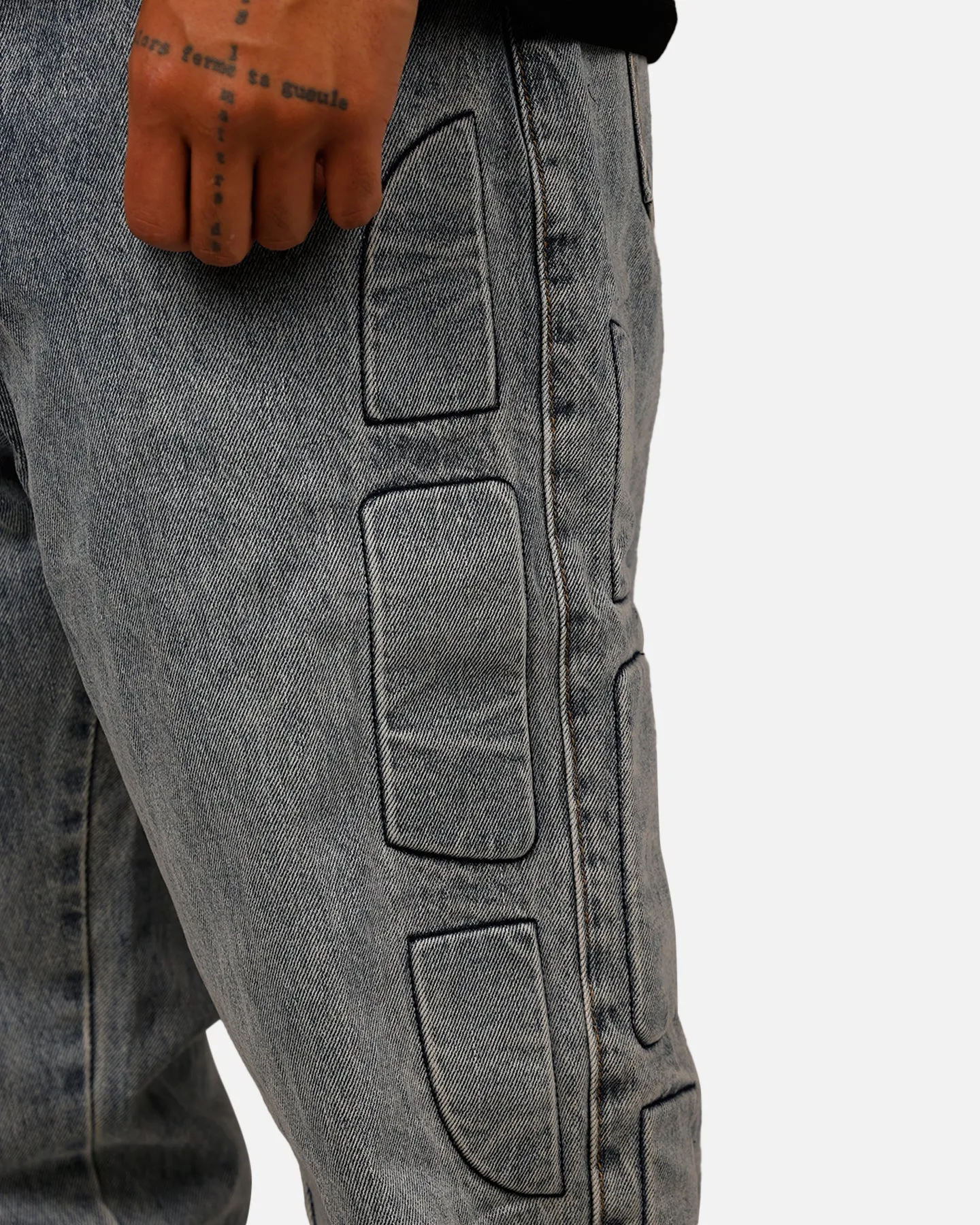 MNML Ultra Baggy Padded Denim Pants Blue