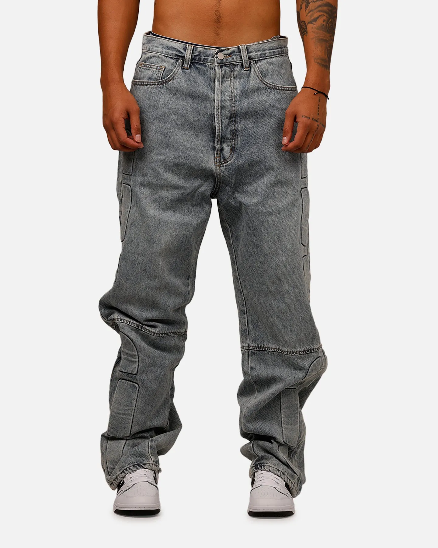 MNML Ultra Baggy Padded Denim Pants Blue