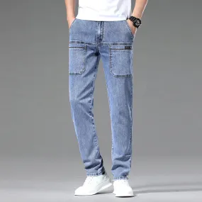 Multi-Pocket Stretch Jeans