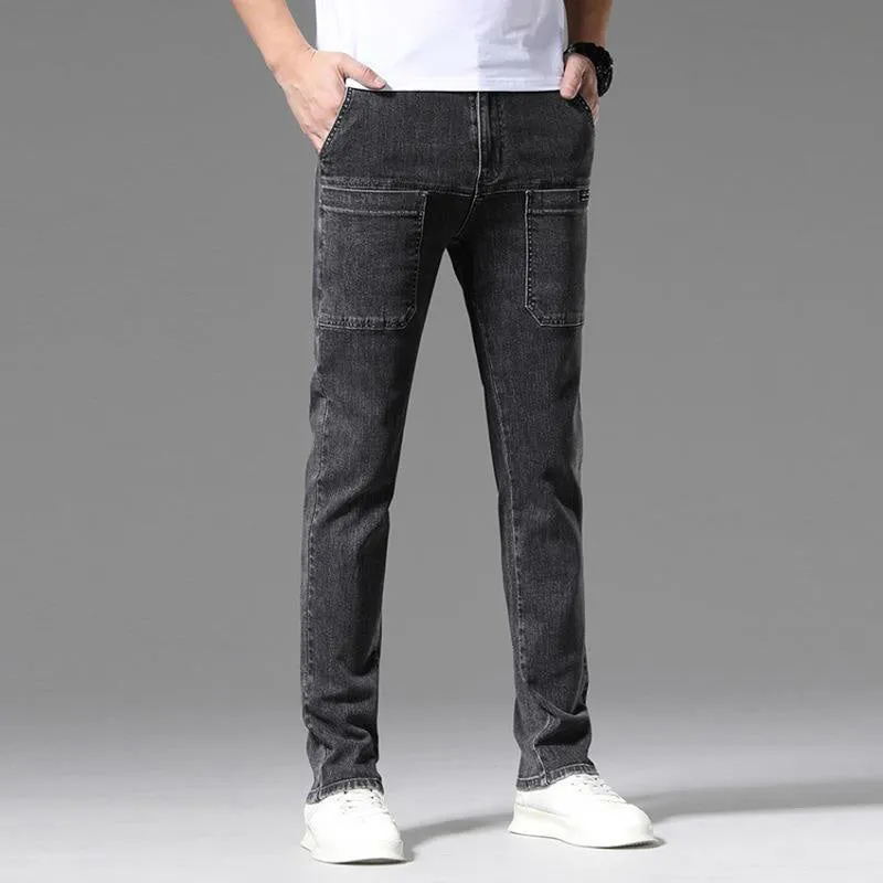 Multi-Pocket Stretch Jeans