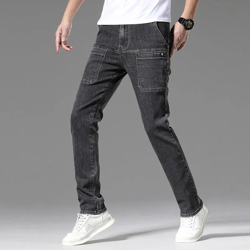 Multi-Pocket Stretch Jeans