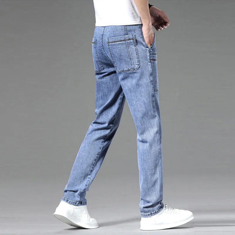 Multi-Pocket Stretch Jeans