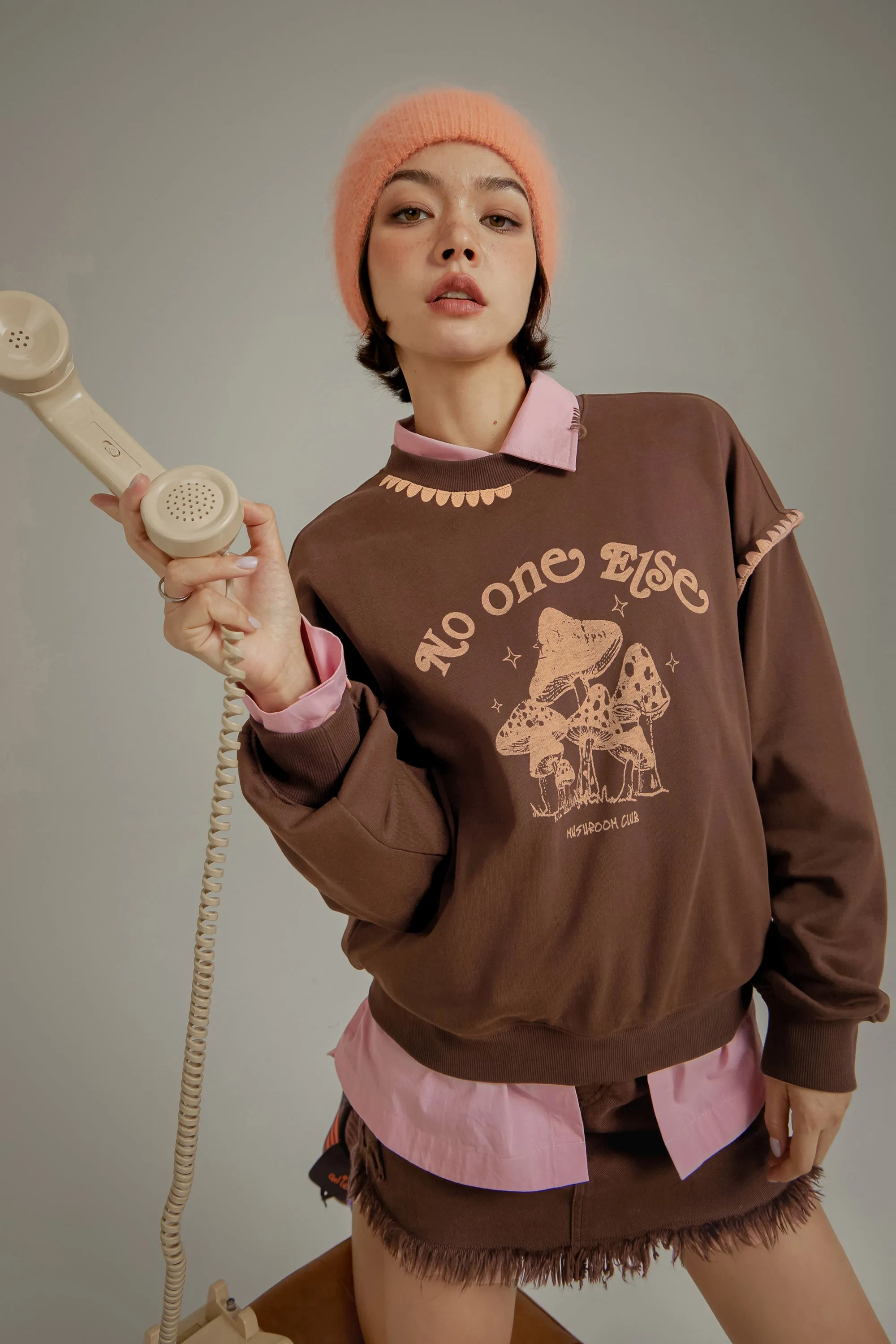 Mushroom Loose Fit Sweatshirt