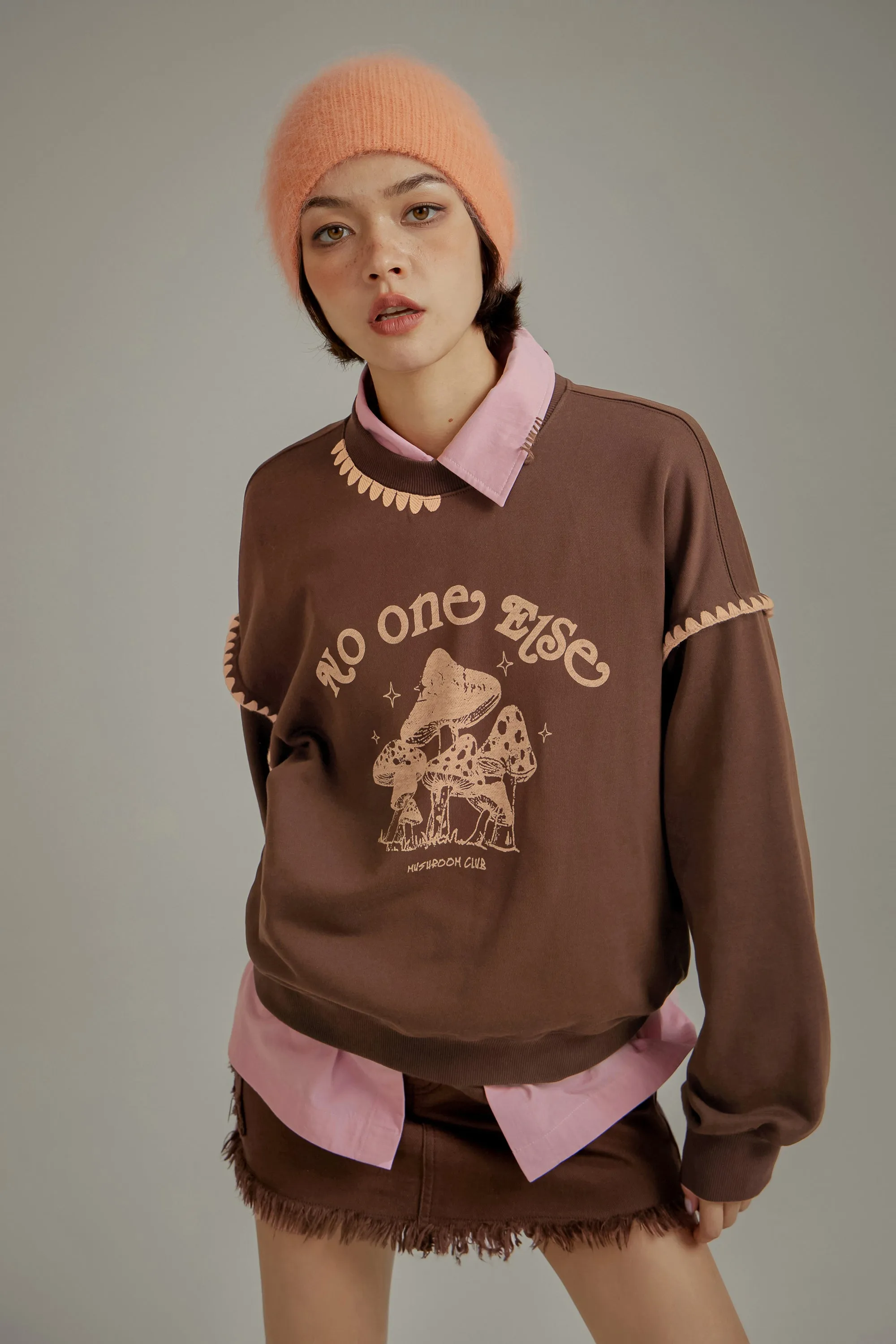 Mushroom Loose Fit Sweatshirt