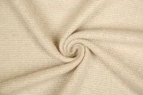 Natural Light Beige Plain Wool Tweed Silk Rfd Fabric