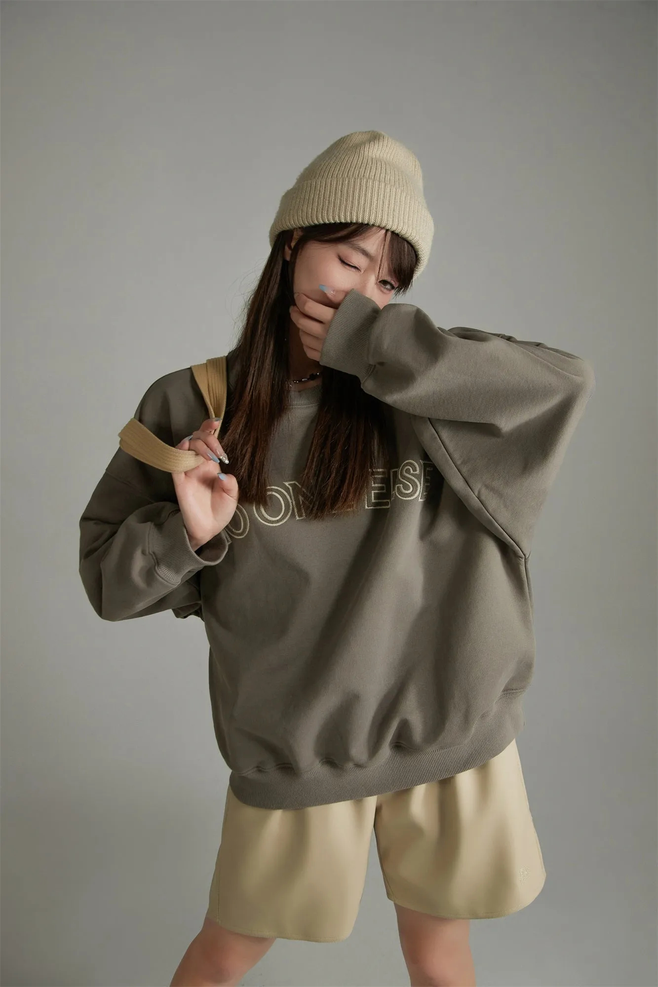 Noe Logo Printed Loose Fit Hoodie