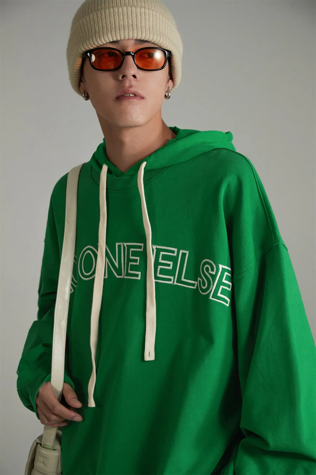 Noe Logo Printed Loose Fit Hoodie