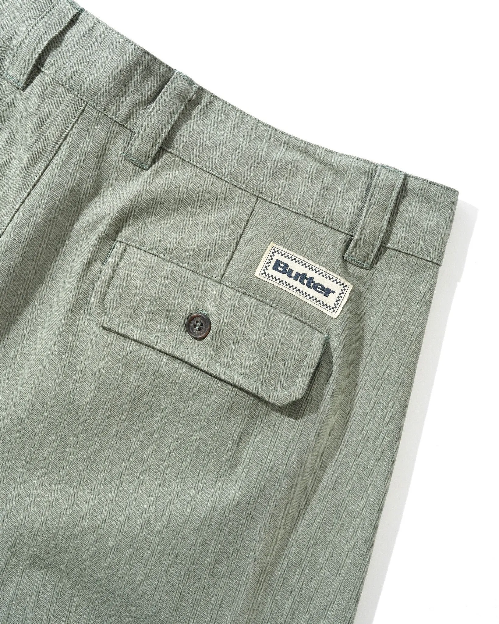 Pleated Trousers - Moss