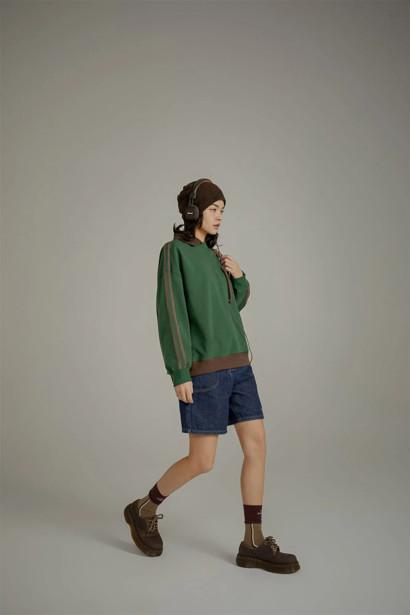 Polo Collar Loose Fit Sweatshirt