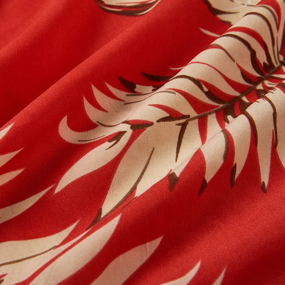 Polyester Foliage Pattern Chiffon Fabric