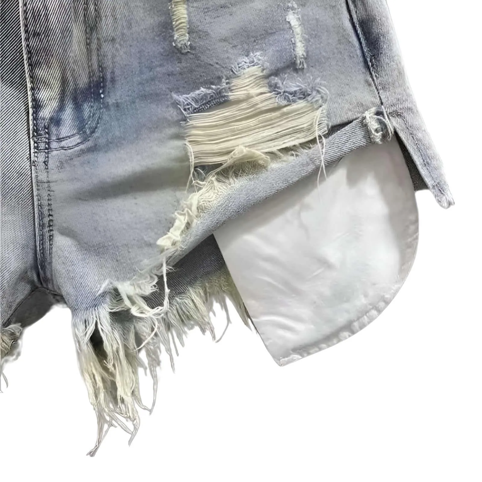 Sexy High Waist Ripped Blue Jean Shorts for Women