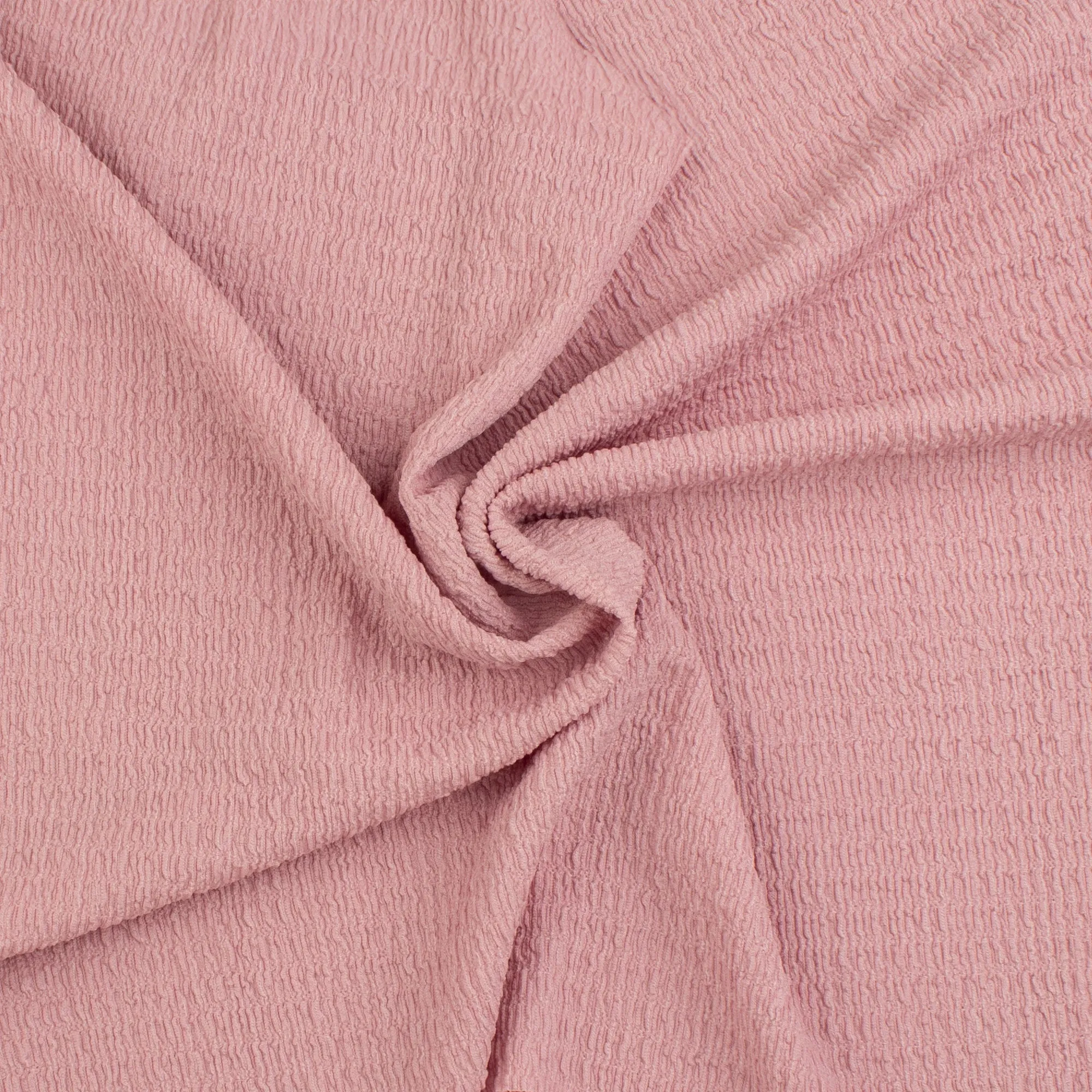 Solid Crinkled Knit - AIDA - 004 - Soft Rose