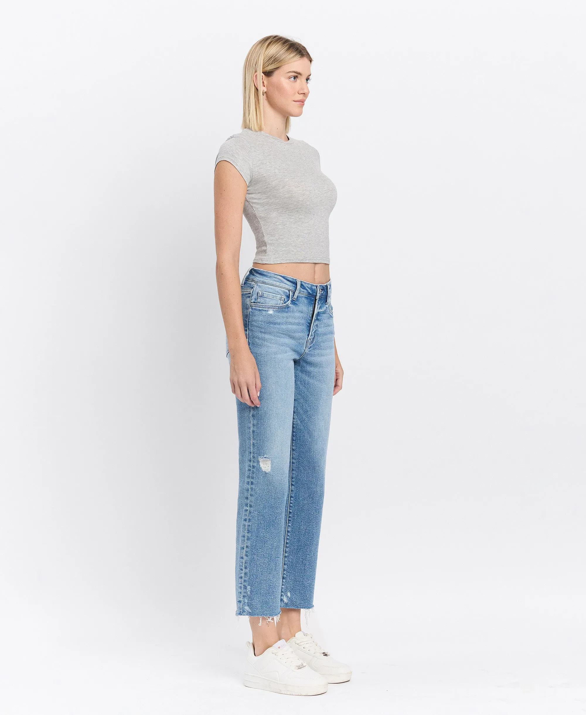 Sweet Time - High Rise Ankle Straight Jeans