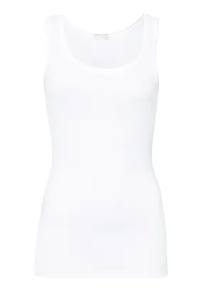 Ultralight Round Neck Cotton Tank Top | White 71821-101