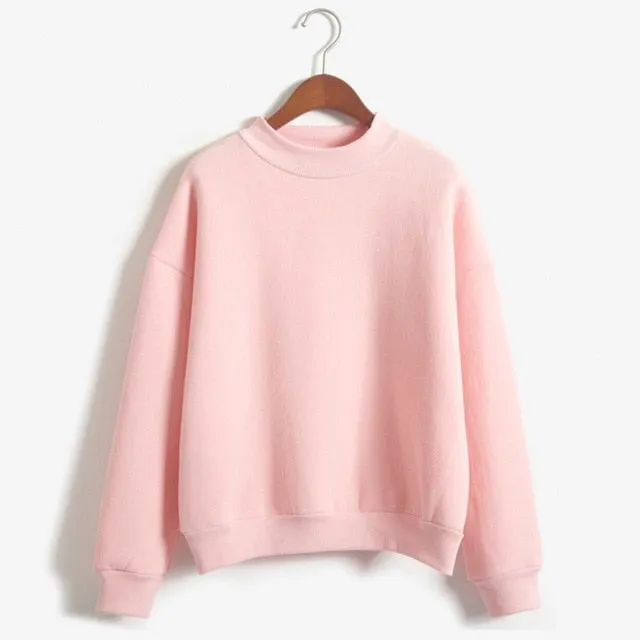 VenusFox  Women loose Fleece Thick Knit Sweatshirt