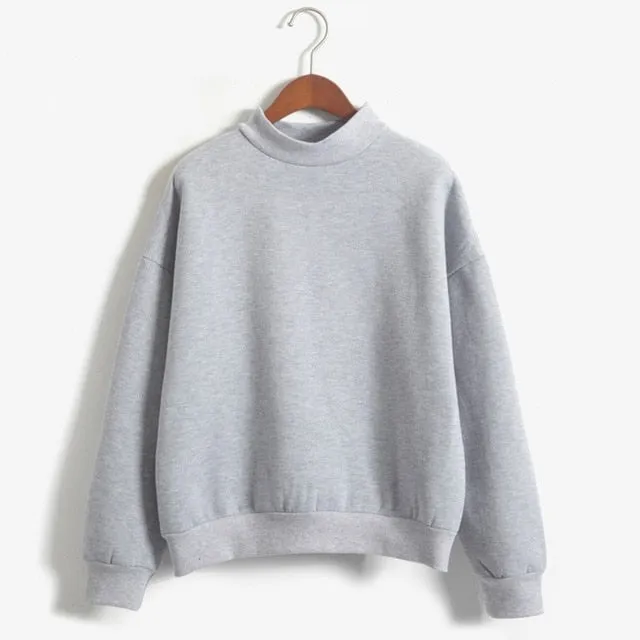 VenusFox  Women loose Fleece Thick Knit Sweatshirt