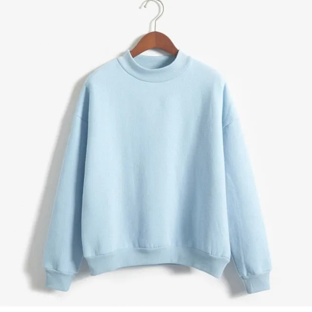 VenusFox  Women loose Fleece Thick Knit Sweatshirt